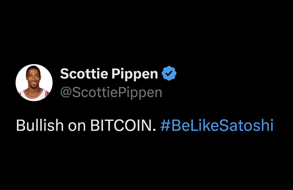 Scottie Pippen's Bullish Bitcoin Tweet Sparks Enthusiasm