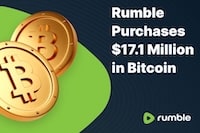 Rumble Invests $17.1M in Bitcoin, Buying 188 BTC