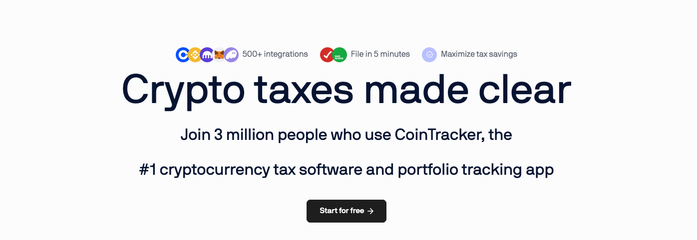 CoinTracker dashboard