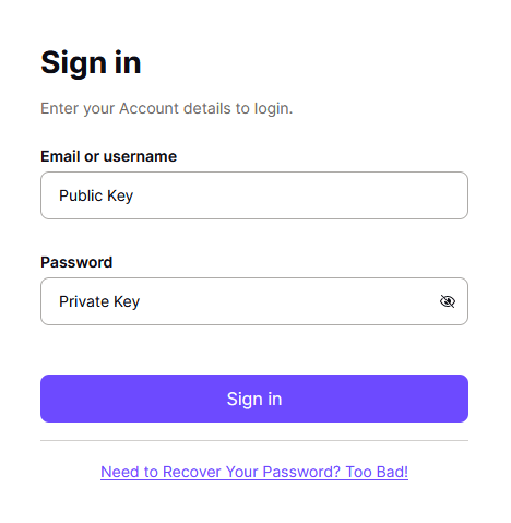 email login public and private key cryptography example